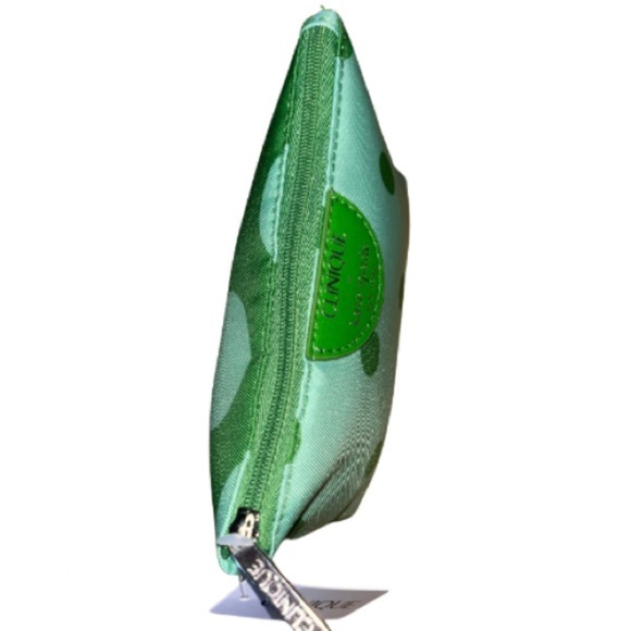 NWT Clinique x Kate Spade Mint Green Polka Dot Cosmetic Zip Bag - Picture 4 of 9